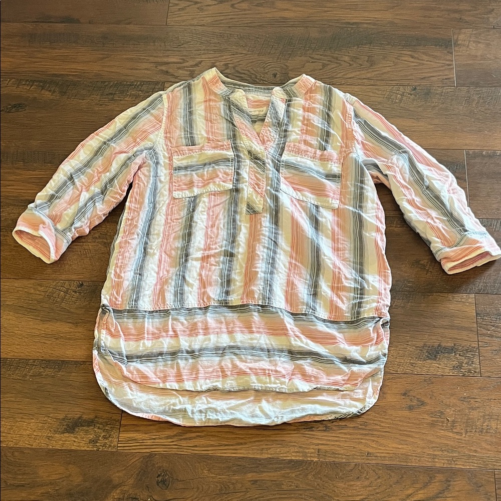 Westbound Striped Multicolor Tunic Top